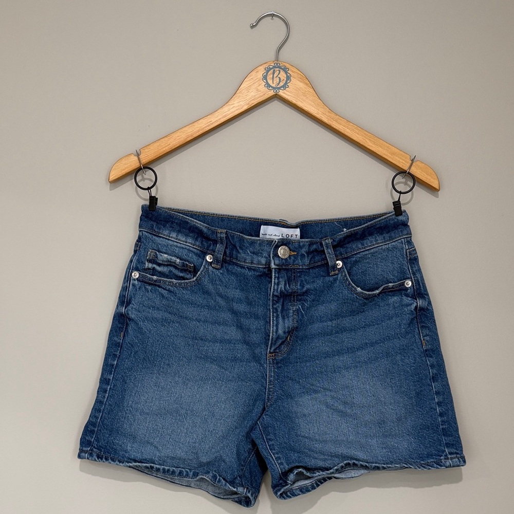 LOFT Dark Blue Denim Jean Shorts